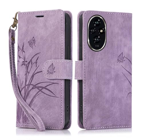 Coque Honor 200 Pro antichoc avec étui portefeuille et silicone intérieur
