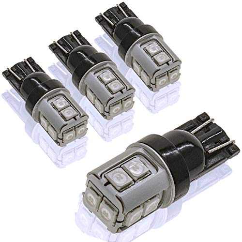 DODOFUN CANBUS T10 Extra Bright Deep Dark Blue Car Interior Exterior Replacement Bulb 168 175 194 2825 W5W etc. Size Map Dome Door LED Light 12V ~ 24V Error Free (Pack of 4)