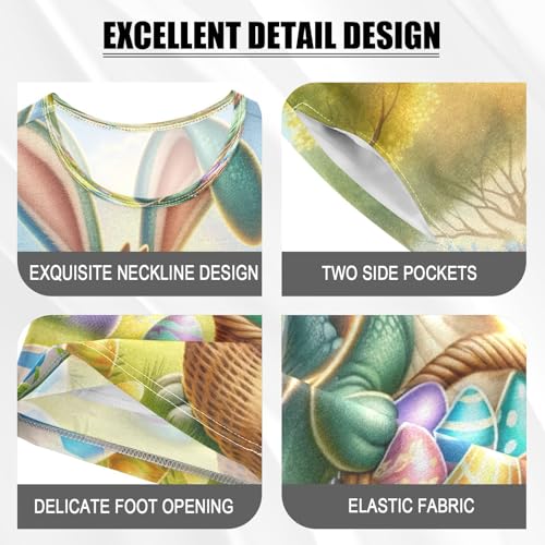 Easter Dino Eggs Cute Pajama Set Short Sleeve Pajamas Shorts Sets Cotton Soft Loungewear Sleepwear 5Y4