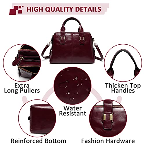 Bolso Satchel para mujer de cuero sintético con asa superior miniatura 6