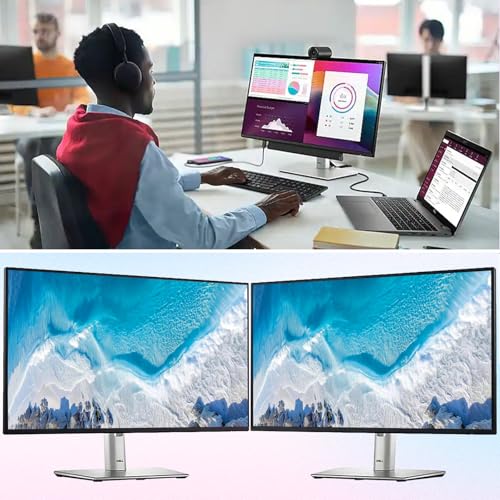 Image of Dell 24 inch FHD Monitor, IPS LED Display, 100Hz Refresh Rate, 99% sRGB, HDMI, DisplayPort, VGA, USB Type-A|B|C, Ultra-Thin Bezel, Low Blue Light, Height /Tilt /Swivel /Pivot, Multicolor