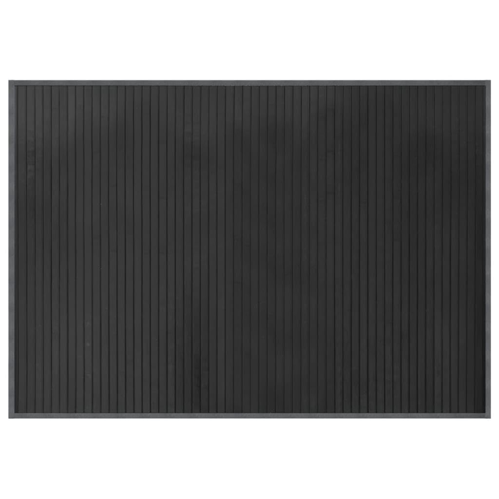 Tapis en bambou gris pour un salon moderne au design naturel et épuré