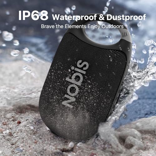 Image of NOBIS Clip Portable Bluetooth Speaker, Up to 24H Playtime, IP68 Waterproof