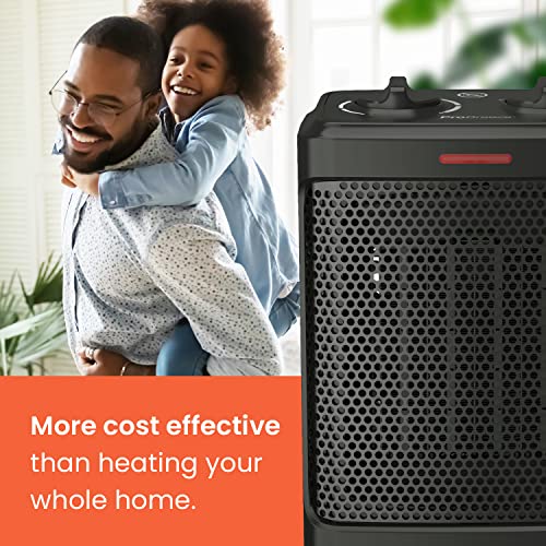 Pro Breeze Space Heater – 1500W Electric Heater With 3 Operating Modes And Adjustable Thermostat - Room Heater For Bedroom, Home, Office And Under Desk - Black #TOP1