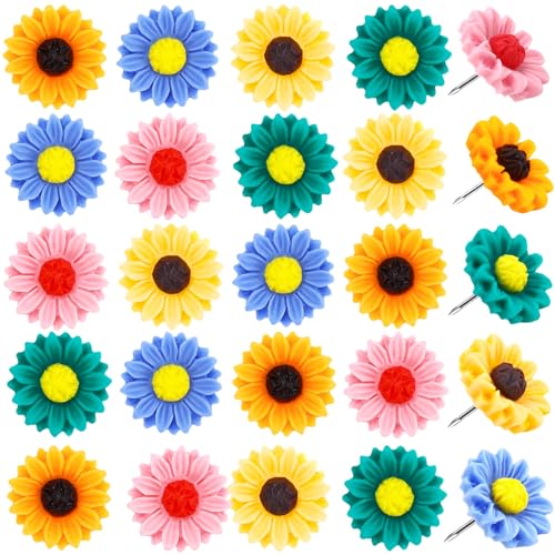 Chinchetas decorativas de girasol para evitar la caída de notas 2