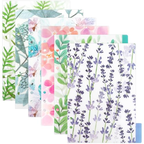 Intercalaires en plastique A5 pour organiser votre bullet journal et classeur 6 anneaux