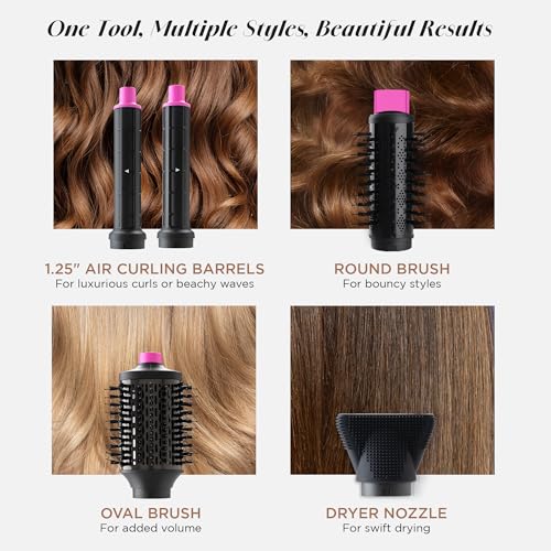 Image of CHI Lava AirGlam, Volumizes, Curls & Dries Hair, Orange & Pink
