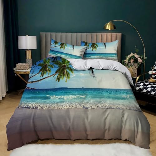 Housse de couette 240x260 beach grand lit contre les allergies