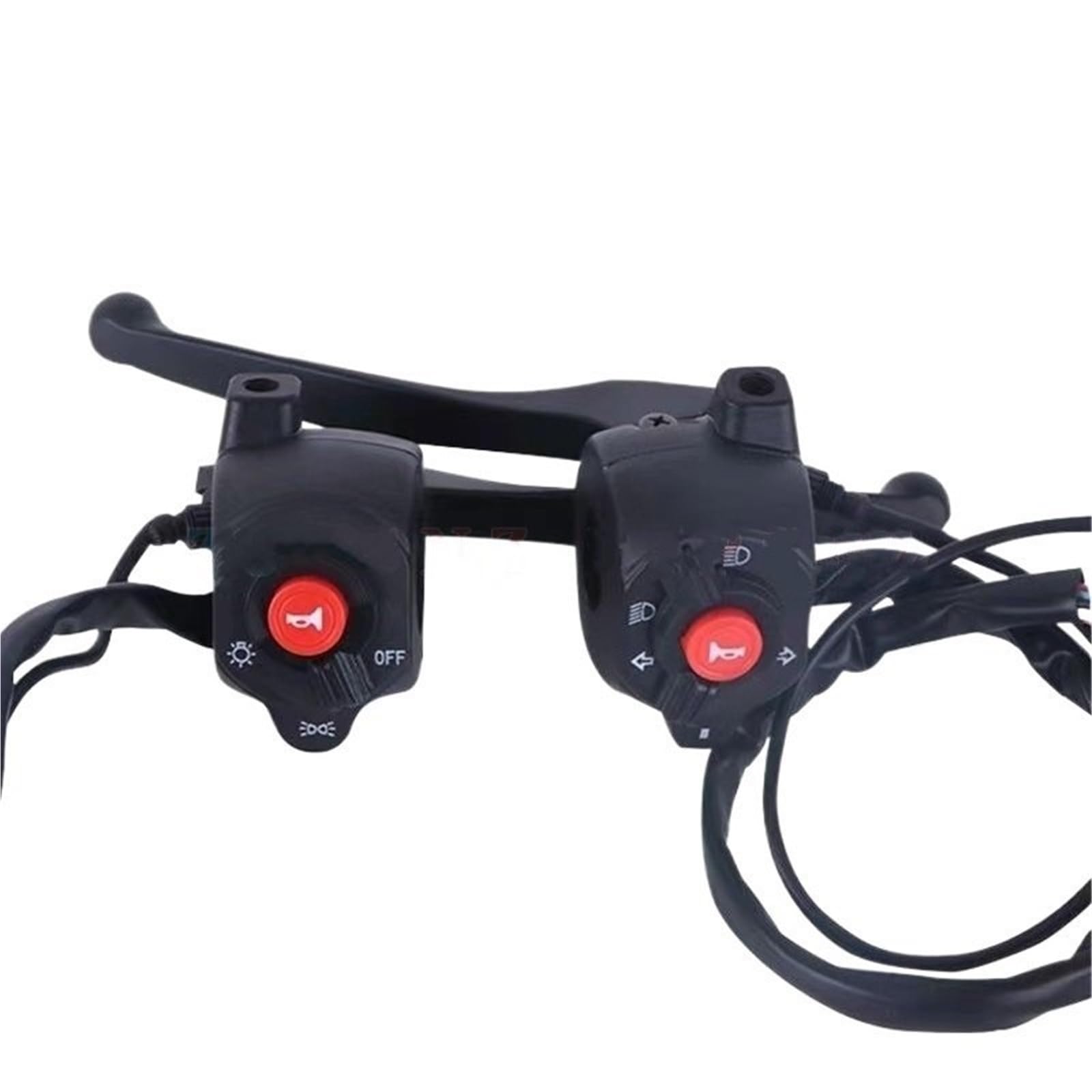 Pulsador arranque moto Interruptor de manillar motocicleta, bocina, señal giro, lámpara antiniebla, interruptor iluminación, impermeable, izquierda y derecha(Left Right Lever)