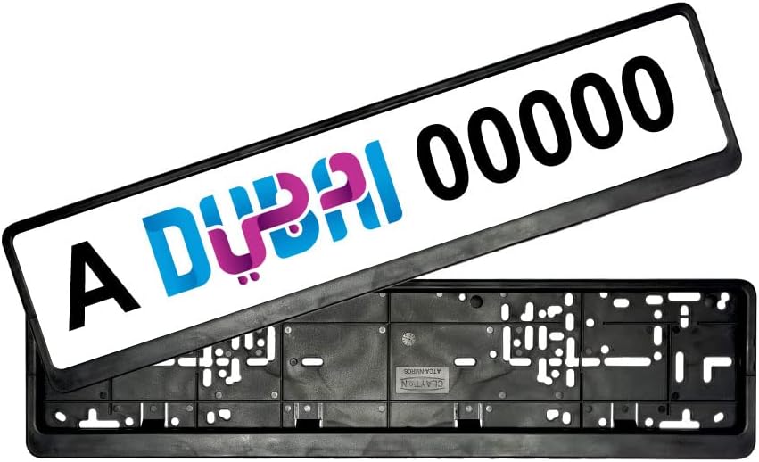 RoadPower Car Plate Number Holder Long - Black