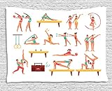 ABAKUHAUS Gymnastique Décoration Murale, Cheval D'Arçons Ruban, Pas de décoloration, 20...