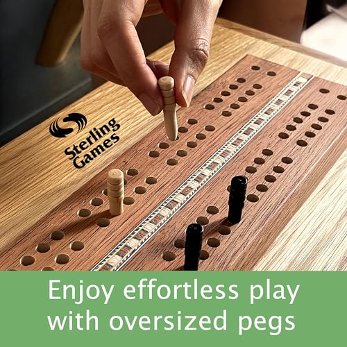 Tablero Cribbage de Madera Extra Grande de 16" para 2 Jugadores miniatura 3