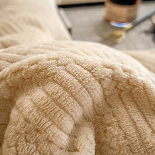 Couette polaire biface kaki 150x200cm pour un lit de 2 personnes chaud en hiver - 5