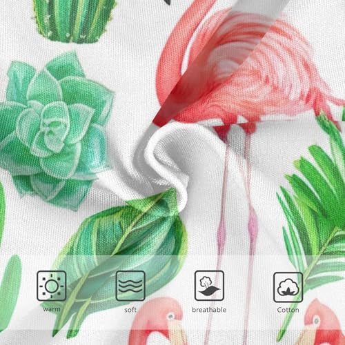 Watercolor Pink Flamingos Green Leaves Girls Underwear Toddler 2t Cotton Cute Panties Girl Fancy Briefs Undies Kids3
