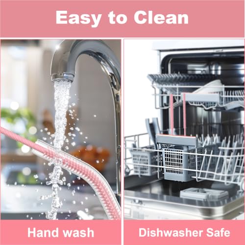 Image of Straw Cleaner Brush for Stanley, 2Pcs Silicone Reusable Extra Long Straw Cleaning Brush for 14oz 20oz 30oz 40oz Stanley Mug, Cleaning Brush for All Plastic, Glass, Stainless and Silicone Straw