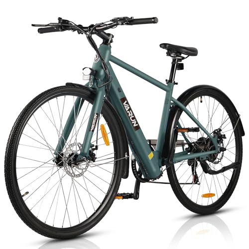 VARUN E Bike, 28 Zoll E-Bike Damen Herren mit 36V 360Wh Akku, Drehmomentsensor, 80KM Reichweite, Elektrofahrrad mit LCD-Display, 3 Fahr Modi, CE-Zertifiziert Citybike, Pendler E-Fahrrad