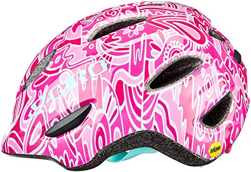 Giro Unisex Jugend Scamp MIPS Fahrradhelm Youth, pink Flower Land, XS (45-49cm)