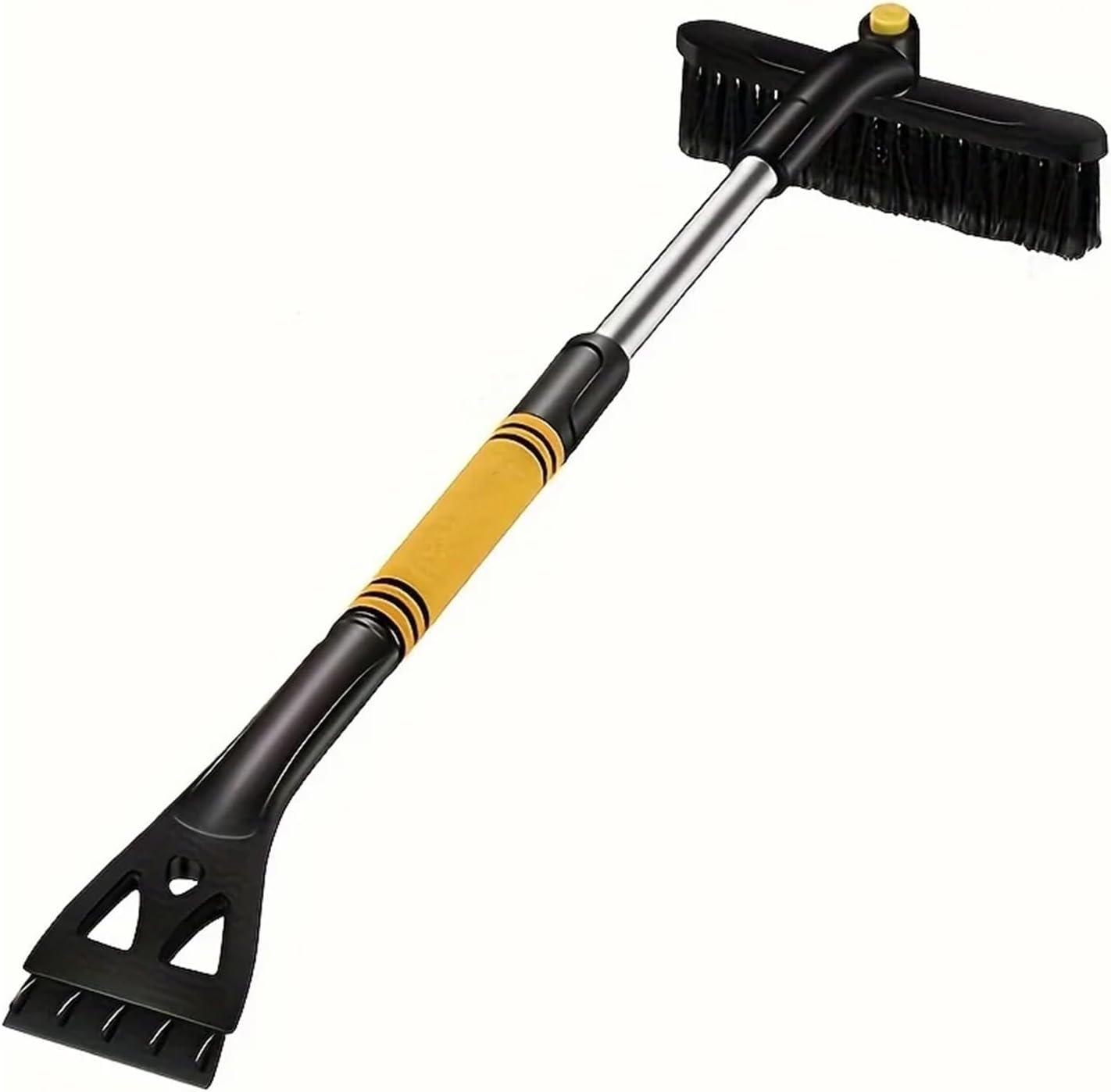 3 in 1 Retractable car Snow Shovel with Brush - Removable ice Scraper Winter defrost and Snow Removal, ABS, Yellow(Blue)