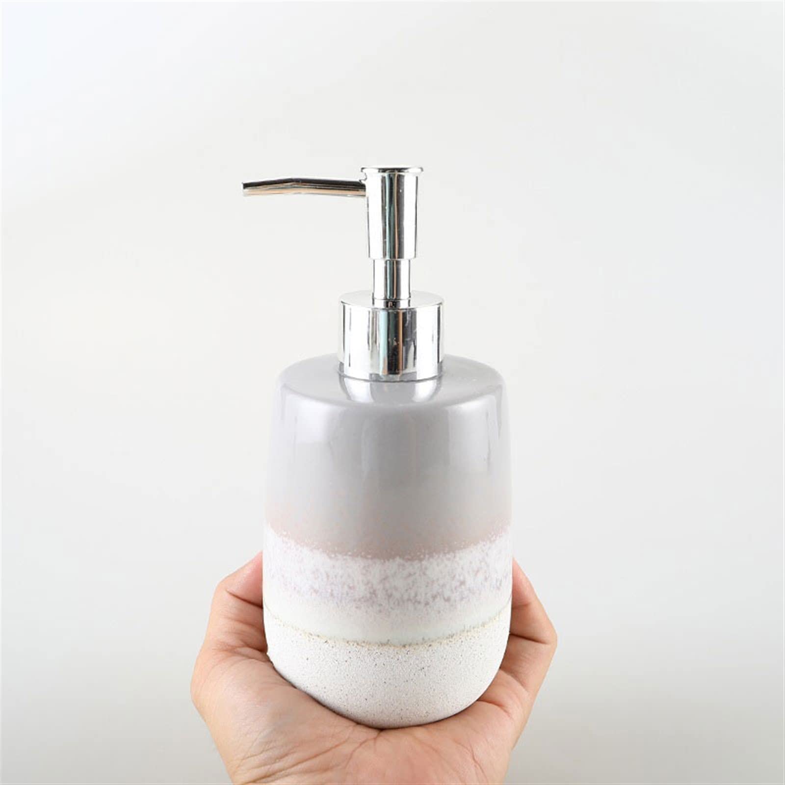 Distributeur de Savon pour Salle de Bain 400 ML, Flacon Pompe à Pression en céramique à Couleur Progressive, Multifonctionnel, Distributeur de Lotion pour la Cuisine