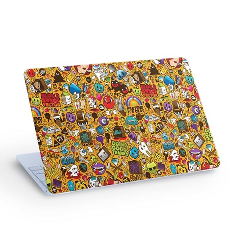 Image of Laptop Skin /Sticker /Cover Bubble-Free| Laminated| Removable| HD Quality Sticker for Laptops Upto 15.6 Inches Compatible with Hp /Dell /Acer /Lenovo /Asus etc.(Cartoon-208)