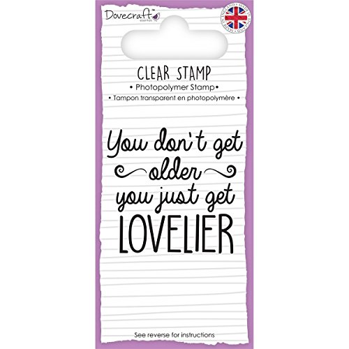 Dovecraft Clear Sentiment Stamp - Lovelier