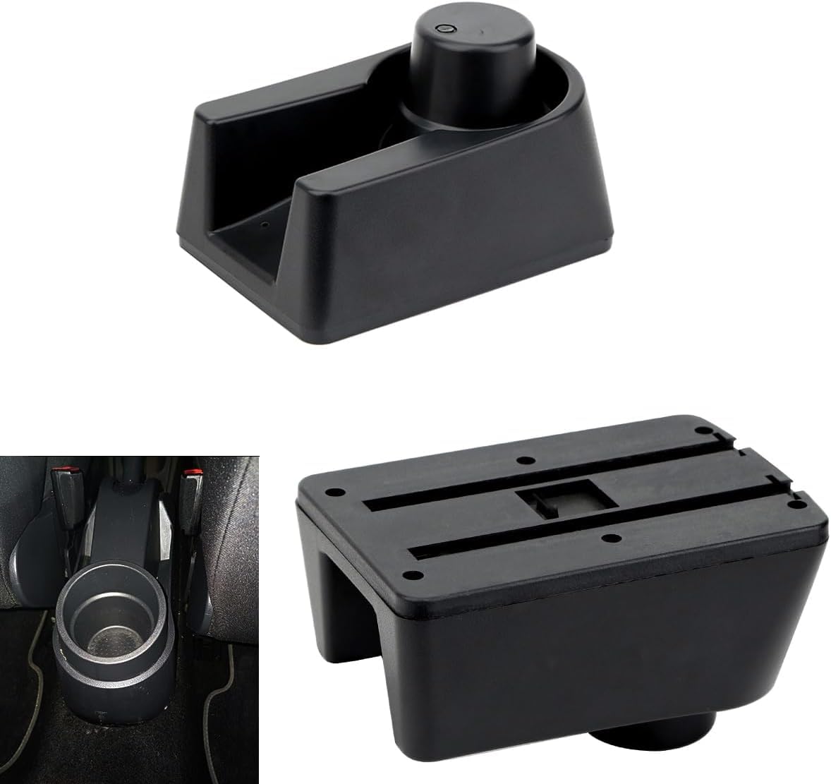 OYHCM Reposabrazos Central Para Renault Clio 4 Armlehnen Clio 3 III IV Apoyabrazos Con Doble Almacenamiento, Fácil De Instalar, Consola Central Para Coche, Accesorio Personalizado Negro