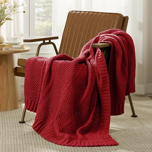 Amelie-Home-Chenille-Christmas-Throw-Blanket-for-Couch-Chunky-Knit-Blanket-with-Chevron-Texture-Non-Shedding-Decorative-Red-Cozy-Throw-Blanket-for-Sofa-Chair-Bed-Red-50x-60 Amelie Home Chenille Christmas Throw Blanket for Couch Chunky Knit Blanket with Chevron Texture Non Shedding Decorative Red Cozy Throw Blanket for Sofa Chair Bed Red 50x 60