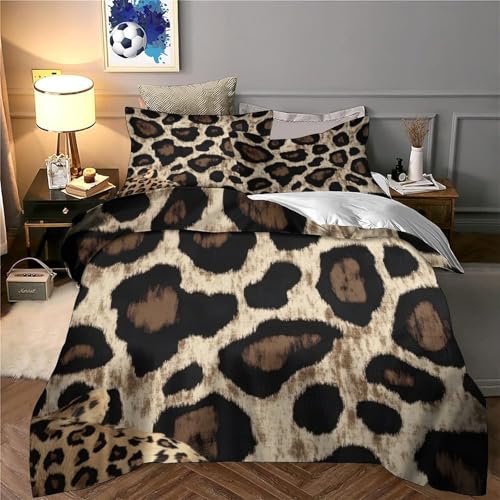 Parure de lit léopard en microfibre premium douce et résistante pour lit simple - 6