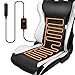 MVPower Funda Calefactor de Asiento para Coche, Cojín Calefactable Coche, Controlador de Tiempo 1-12h y Temperatura 30-70 ℃, 12 V, Color Negro