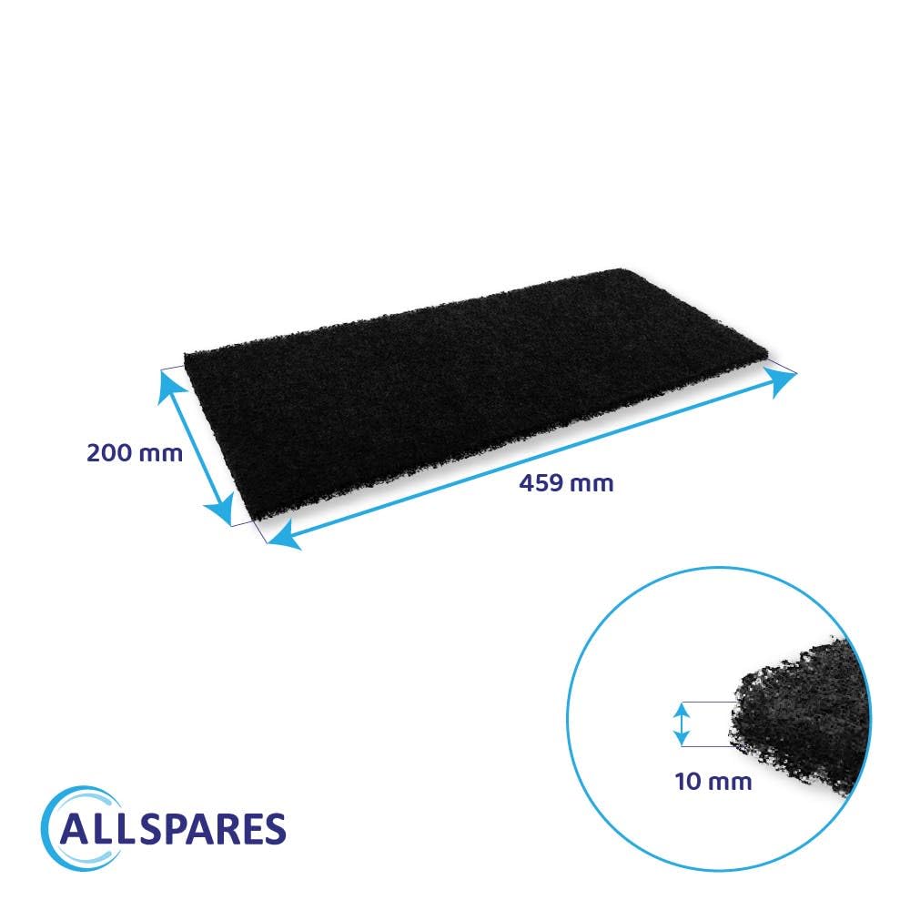 AllSpares Filtro de carbón activo para campanas extractoras | Compatible con Airone PCR2, AIDA 90, LORELEY 90, RIGOLETTO | ACFCRETT46X19X1003 | 200 x 459 x 10 mm