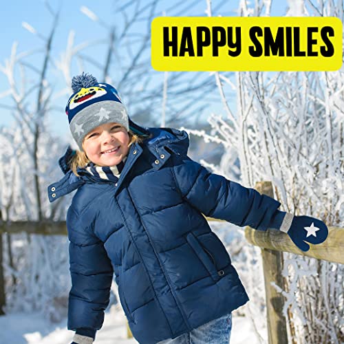 Nickelodeon Baby Shark Toddler Winter Hat & Mitten Set – Soft Knit Styles with Pompoms & Character Details – Ages 2–42