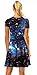 Sister Amy Women's Galaxy Printed Elastic Round Neck Sleeveless Shaping Camisole Skater A-Blue Galaxy L