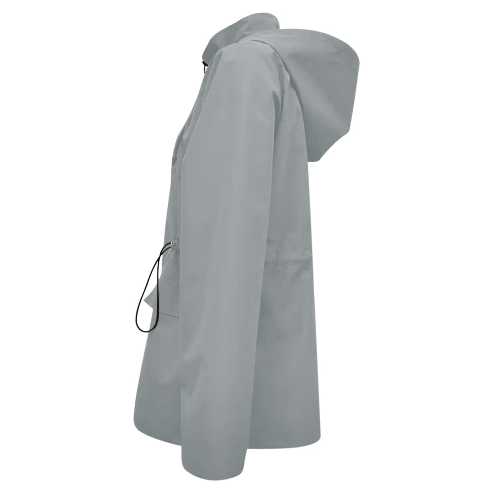 Cortavientos Mujer-Chubasquero Con Capucha Y Cremallera Para Mujer Para OtoñO E Invierno Deportes Al Libre Chaqueta A De Informal Para Ir Al Trabajo Senderismo Abrigo Prendas De Vestir Exteriores