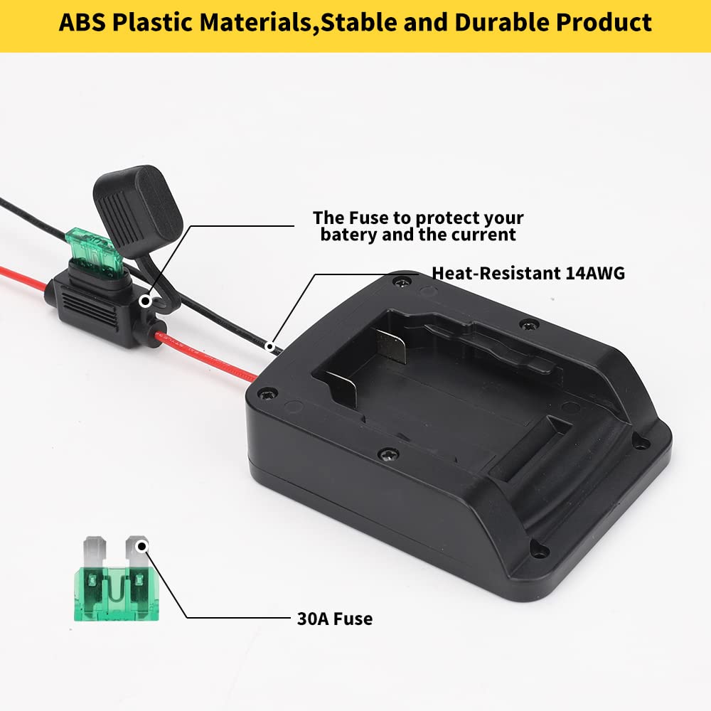 Adattatore Batteria 18v Adattatore Batteria USB Per Dewalt 18V - Doppia Porta USB-C E USB | Ricarica Dispositivi Mobili Su Misura Adattatore USB-C Dewalt - 2