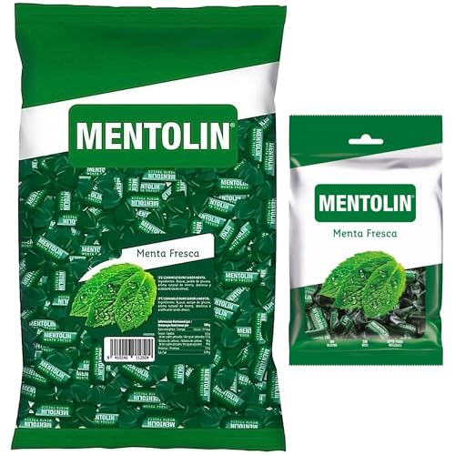 Mentolín caramelos duros menta fresca bolsa 1kg y de regalo menta fresca bolsa 200g