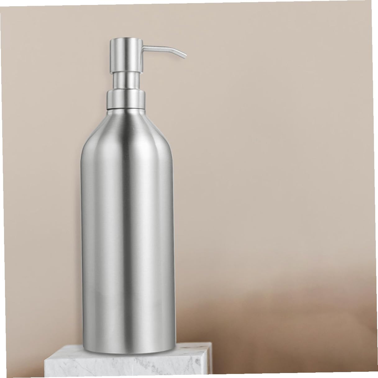 Hemobllo 2 pezzi Dispenser Sapone Acciaio Inossidabile Pompa Manuale Ricaricabile per Shampoo e Bagnoschiuma Bottiglia Elegante e Resistente per Bagno Casa e Hotel