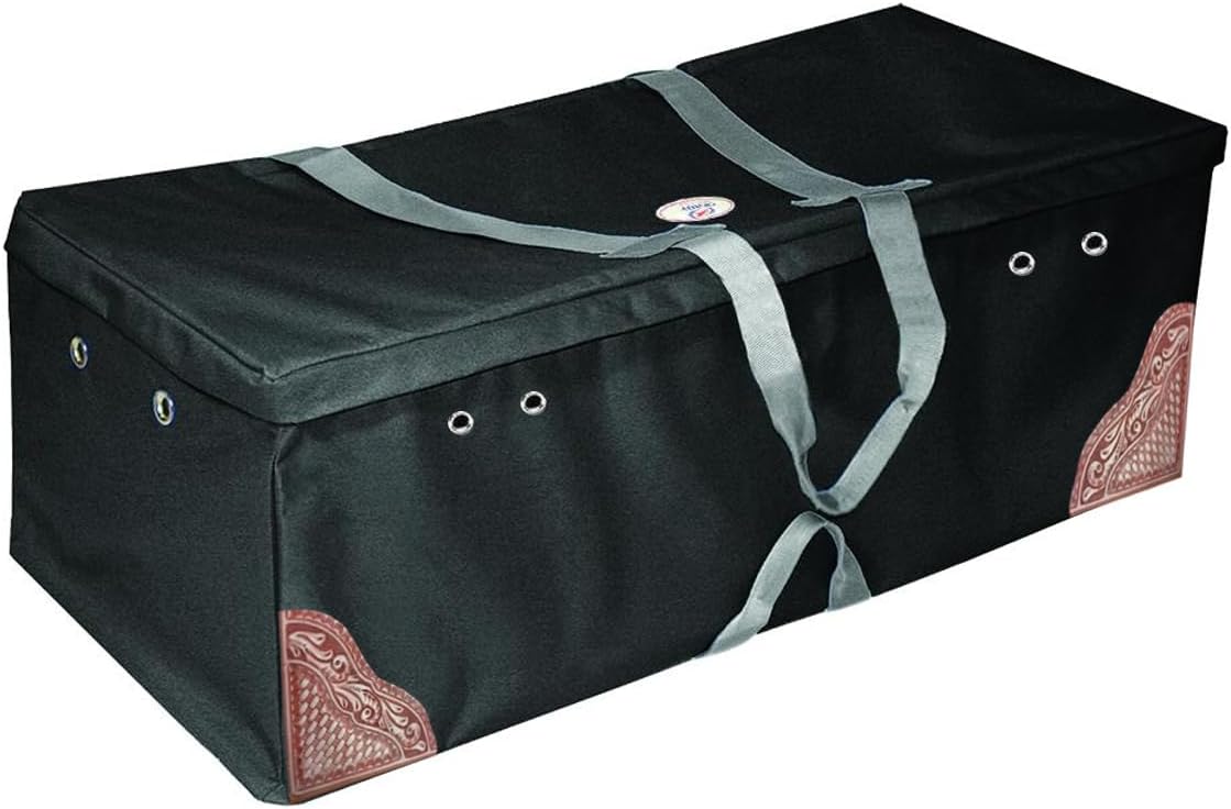 Derby Originals Hay Bale Bag X-Large 600D Waterproof for California Bales with Leaf & Basket Hand Tooled Leather Accents 52" x 28" x 20"