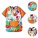 predolo Art Smock for Kids with Short Sleeves for Drawing, Orange M