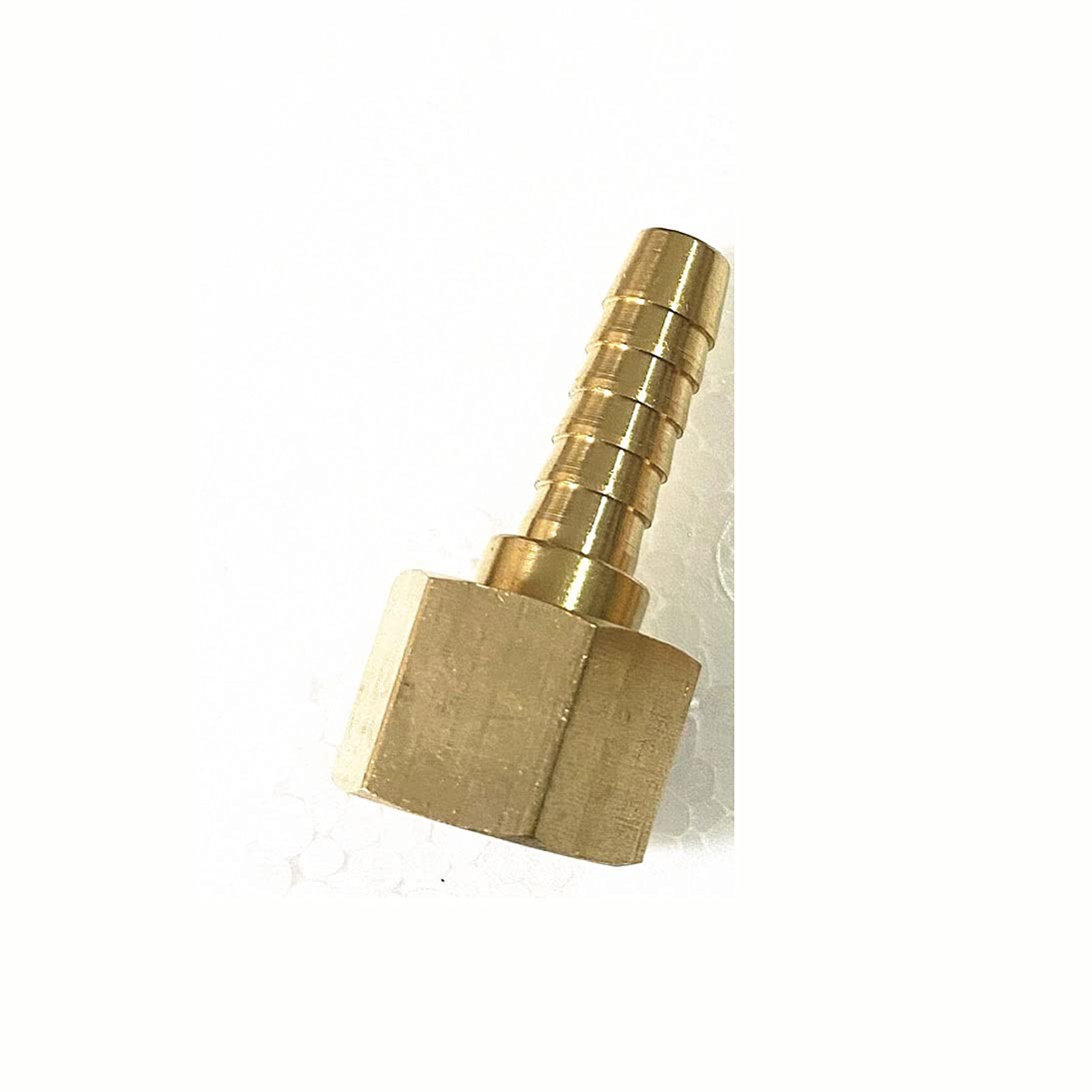 Zkenyao-Brass Connector 6mm 8mm 10mm Hose Barb M10 M12 M14 M16 Metric Female Thread Left Hand Brass Pipe Fitting Coupler Connector Adapter, Simple to Install (Color : M10x1 to 6mm)