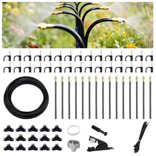 Irrigation System Kit, Aslhuioo 50FT/15M Automatic Garden Waterin...