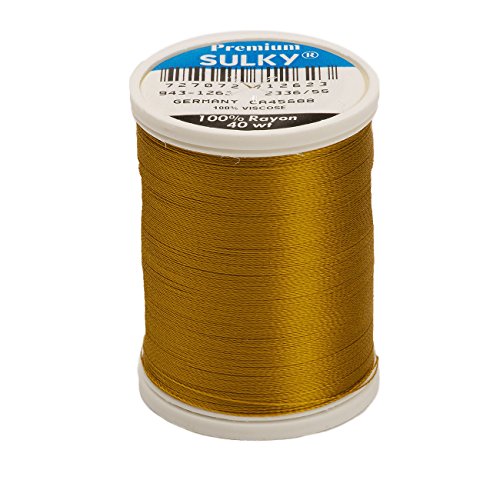 Sulky Of America 268d 40wt 2-Ply Rayon Thread, 850 yd, Dark Autumn Gold miniatura 1