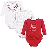 Little Treasure Unisex Baby Cotton Bodysuits, Christmas Necklace, 6-9 Months