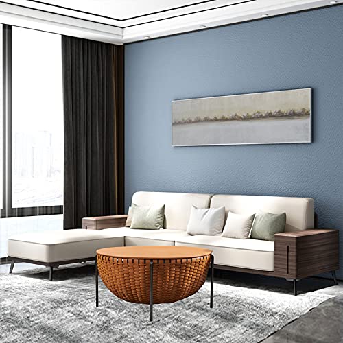 Runder Couchtisch aus Leder mit Metallbeinen, minimalistischer niedriger Tisch, Zuhause, Wohnzimmer, Teetisch, Beistelltisch, Beistelltisch, Möbel – Bild 7