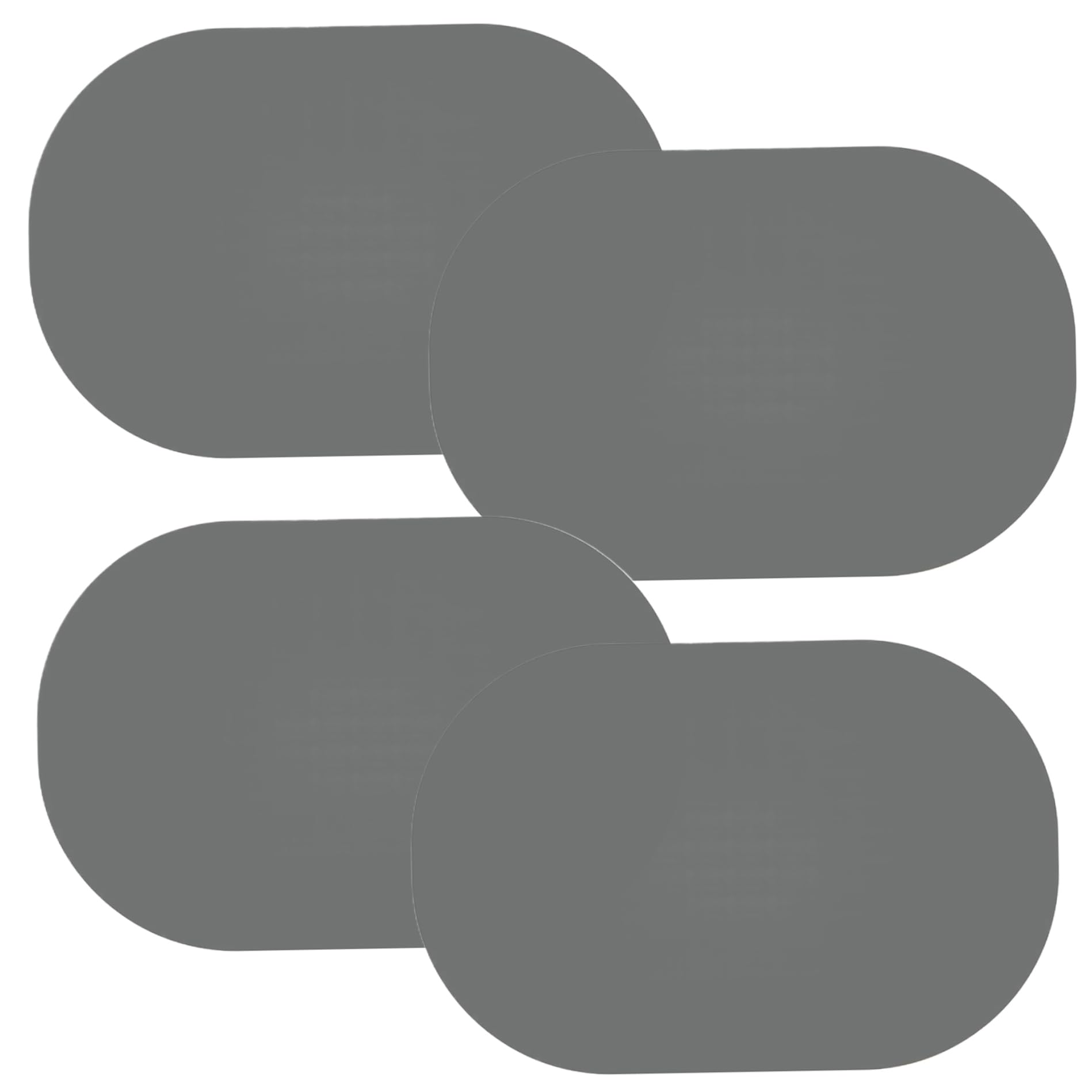 Placemat en silicone gris foncé lavable réutilisable 17x12 pouces