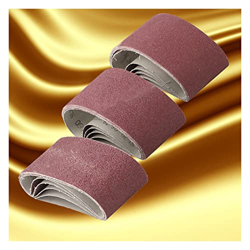belt sander sanding belts 10pcs Aluminium Oxide Grinding Sanding Belts 3x21inch Polishing Abrasive Sharpening Thick Fine Grinder Sand belts 533*75MM Aluminum Oxide Metal Wood Automotive Derusting 40/1