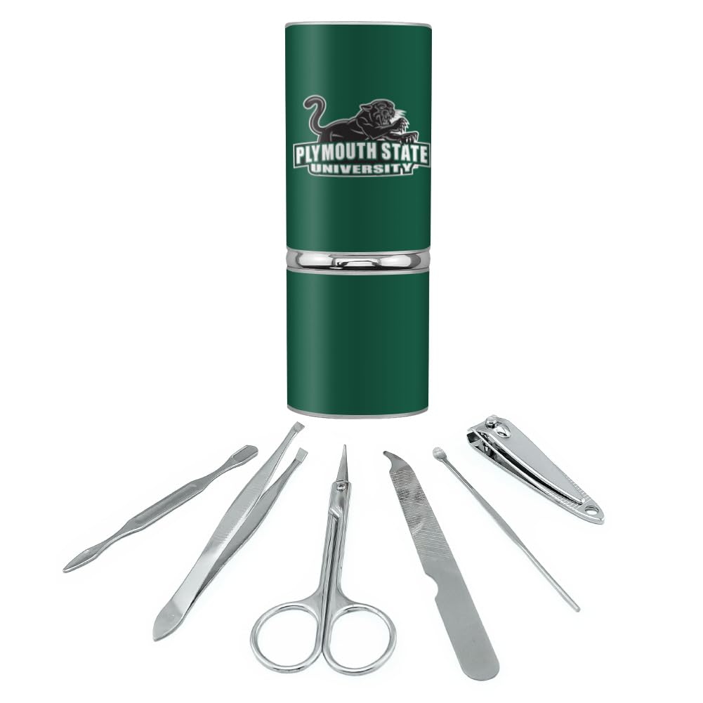 GRAPHICS & MORE Plymouth State University Primary Logo Stainless Steel Manicure Pedicure Grooming Beauty Care Travel Kit