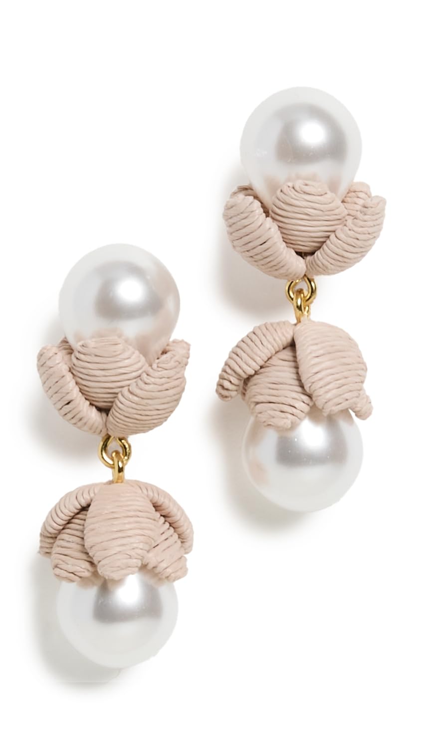 Lele Sadoughi Women's Pearl Chloris Droplet Earrings, Natural, Off White, One Size