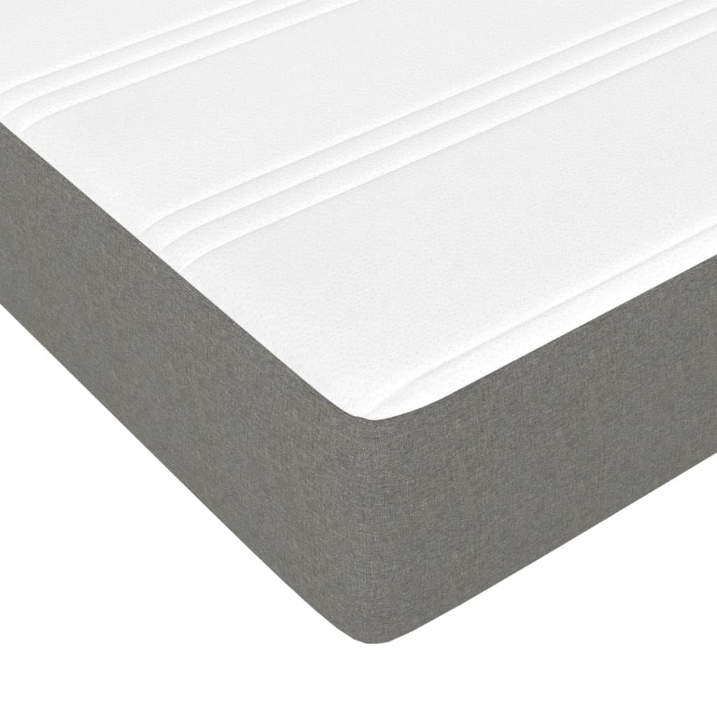 Materac ze sprężynami kieszeniowymi 120 x 200 x 20 cm, ciemnoszaro-biały, oddychający, ergonomiczny, średnio twarde podparcie do sypialni, łóżko dla gości i łóżko kontynentalne, obicie