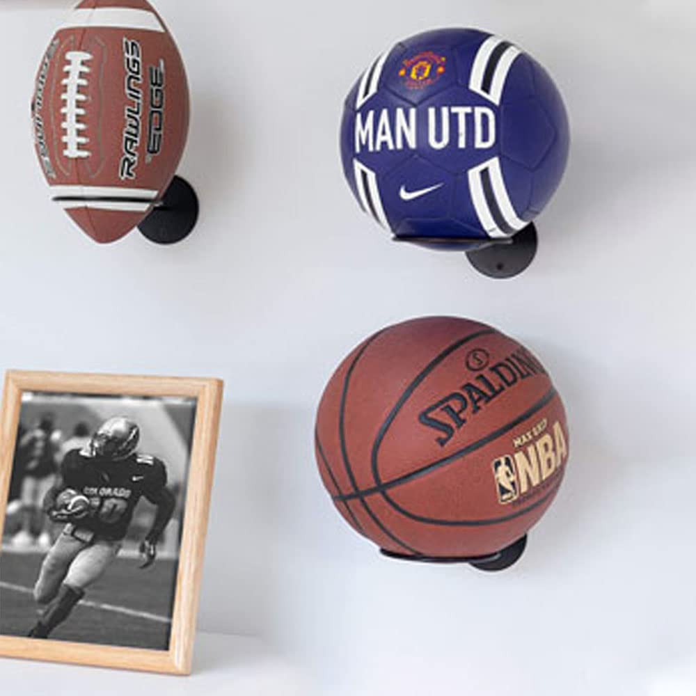 Guidre Soportes de Pared para Pelota de Baloncesto, Soporte de Pelota Deportiva, Soporte de Bola Negro, Soporte de Pelota para Baloncesto, Fútbol, Rugby, Voleibol, Fútbol