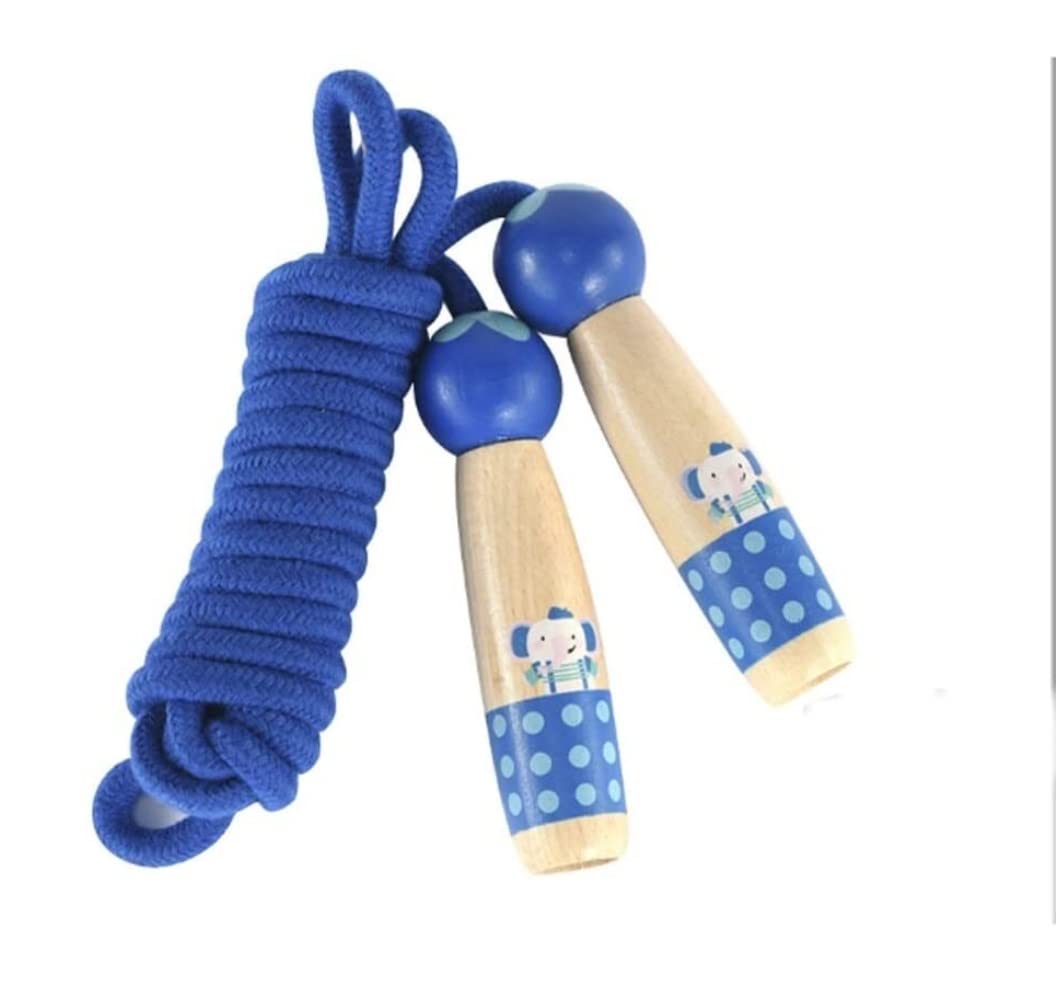 Skakanka Skakanki Indoor Skipping Sport Skakanka Praktyka Speed Jump Wood Grip Handle Sprzęt Do Ćwiczeń Trening Skakania na Skakance (Color : Blauw)